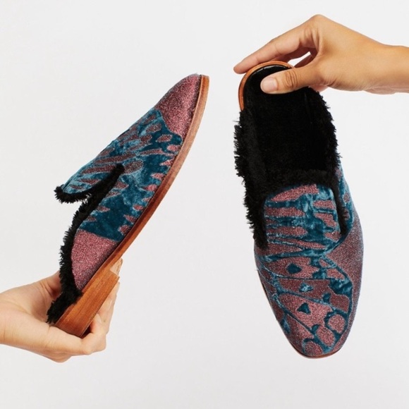 Free People Shoes - Free People Butterfly Effect Velvet Mules